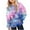 Blue, variant on WOYY Toddler Girls Tie Dyed Hoodie Soft Loose Pullover Hooded Sweatshirt for Girls