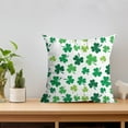 thumbnail image 2 of KCEHTA St Patricks Day Pillow Covers 18x18 Green Shamrock Pillow Case for Living Room Farmhouse Decor, 2 of 5