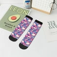 thumbnail image 7 of Pofeuu white Skull blue flower Print 30cm Socks, Adult Running Hiking Socks for Youth and Adult, 7 of 7