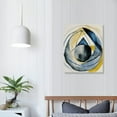 thumbnail image 3 of GOSMITH  Abstract Wall Art Navy Blue and Gold Circle Geometric Pictures for Living Room Bedroom Modern Boho Artwork Prints, 3 of 4