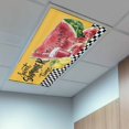 thumbnail image 2 of 4 Pack Sweet Summer Fluorescent Light Covers for Ceiling Lights Watermelon Juice Bee Lemon Black White Plaid Yellow Magnetic Ceiling Light Covers Overhead Light Filters for Office Classroom Home, 2 of 9