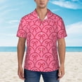 thumbnail image 2 of Picia red bows Pattern Men's Hawaiian Shirt – Soft Cotton Regular Fit Short Sleeve Shirt, Casual Beach Shirt for Summer, Vacation, and Outdoor Wear,X-Large, 2 of 7