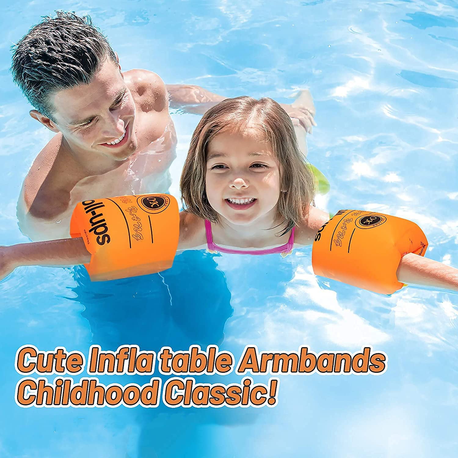 Kids Inflatable Swimming Arm Band Swimming Pool Safety Float Armbands Ring Float 