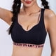 thumbnail image 2 of Gibobby Brasier mujer busto Back Sports 2PC Sujetador deportivo Yoga Fitness Ropa interior grande Mujeres Casual Tamaño Íntimos(Negro,XL), 2 of 4