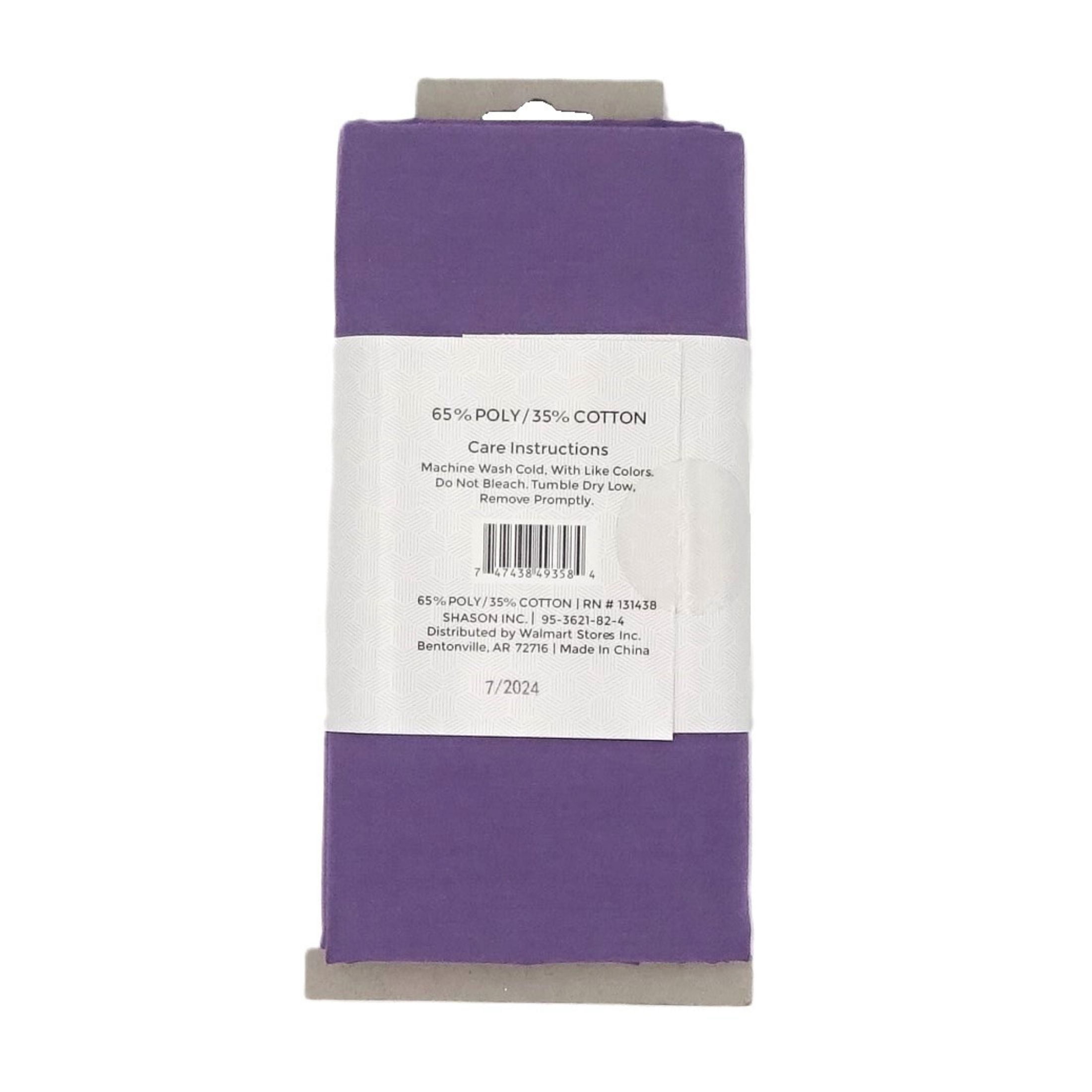 Shason Textile 2 Yard Cut Poly Cotton Fabric, Purple, 44" Wide for Craft & Quilting Projects