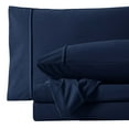 thumbnail image 5 of 1500 Supreme Collection Microfiber Flannel Sheet Set Navy Full, 5 of 5