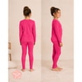 thumbnail image 2 of dELiA*s Girls Thermal Underwear Set Waffle Knit Shirt and Long Johns (2T-16), Charcoal/Hot Pink/Grey, 2 of 7
