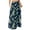 Dark Gray, variant on Women's Flowy Floral Print Bohemian Maxi Skirt Casual Summer Beach Long Skirt Elastic Waist Lightweight Tiered Pleated Skirt with Side Slit and Drawstring,Navy 2XL