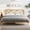 Natural + Bamboo + Queen, variant on Full Platform Bed with ''X'' Design Headboard, Bamboo-made Bed Frame Full Size with Suppport Slats, Mid-century Style, Natural