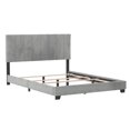 thumbnail image 4 of Channel Stitched Upholstered Queen Bed, Platinum Grey, By Hillsdale Living Essentials  Twin Bed Frame Bedroom Furniture My Lux Decor Round, 4 of 8