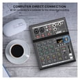 thumbnail image 4 of F4 Mixing Console Interface Bluetooth USB Record PC 48V Phantom Power Delay Repaeat Effect 4 Channels DJ Sound Mixer ,Easy to Operate, 4 of 7