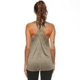 thumbnail image 2 of Exercise Tops for Women Sleeveless Tank Tops for Women Crewneck Basic Undershirt Workout Sports Shirts Stretch Gym Clothes (Khaki,XL), 2 of 7
