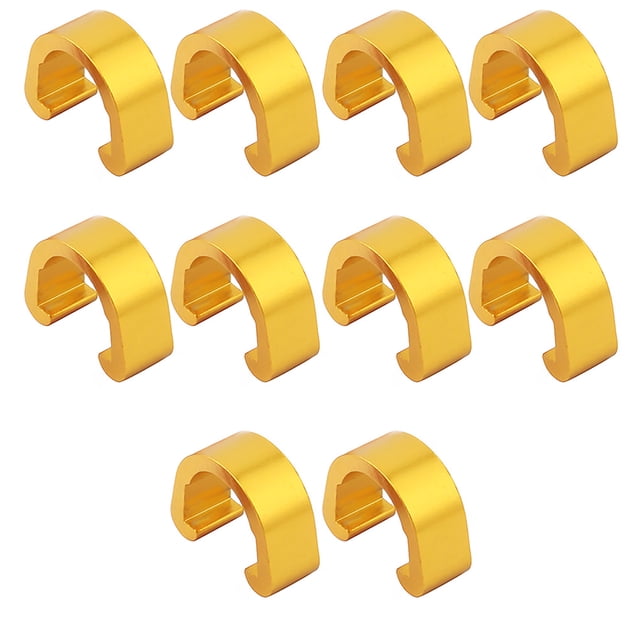 Soidarity 10 piezas Cable de bicicleta C Clips Cables de freno Abrazadera Abrazaderas de fijación Herramienta Accesorio de fijación Abrazaderas de guía Type3 NO3 Soidarity OD020040-06
