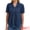 Dark Blue, variant on DARING DIVA Women's Denim Shirt Short Sleeve V Neck Button Front Jean Tops S Dark Blue