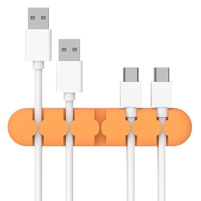 Matsuzay Devanadera de Cable de silicona, soporte de enchufe, Cable de escritorio de gestión, Cable USB, de datos, organizador de almacenamiento Electrónica TYPE1