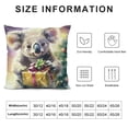 thumbnail image 6 of Acheng Christmas Koala Holding Presents Square Throw Pillow Covers Winter Koala Christmas Decorative Pillow Covers Zippered  Couch Pillows for Living Room for Couch Sofa Bed 2pcs White, 6 of 6