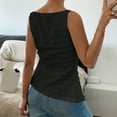 thumbnail image 6 of ZOELNIC Womens Vest Top Trendy Button Up Tank Tops Asymmetrical Y2k Going Out Top, L, 6 of 7
