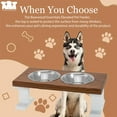 thumbnail image 4 of Bearwood Essentials Farmhouse 2 Bowl Elevated Regular Wood Dog Feeder, 4 of 7
