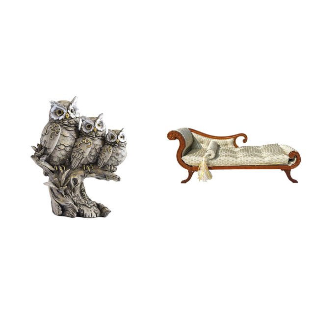 Figuras de búho,Figuras de búho,animales artificiales,artesanías,decoración del hogar,Figura en miniatura de búho moderno para dormitorio,Sofá en miniatura para muñecas,Muebles de casa