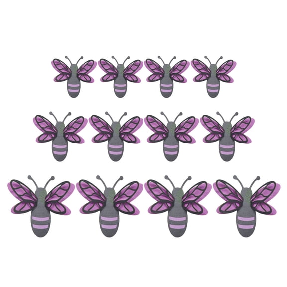 HONMEET 12 Pieces of Bee Wall Sticker Pearlescent Paper Removable Bees Shape Stickers for General Users