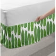 thumbnail image 2 of Botanic Bed Skirt, Bird of Paradise Leaf Holiday Hipster Exotic Plants Boho Foliage Palm, Elastic Bedskirt Dust Ruffle Wrap Around for Bedding Decor, 4 Sizes, Fern Green and White, by Ambesonne, 2 of 2