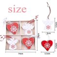 thumbnail image 2 of 12 piezas de adornos de madera para árbol de Navidad, adornos colgantes de madera para árbol de Navidad, decoraciones colgantes navideñas, 2 of 5