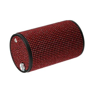 Bling Car Cigarette Ashtray Auto Car Ashtray Portable with Lid Smell Proof Car Ashtray for Car Red Rhinestone