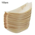 thumbnail image 2 of Oiur 100Pcs Sushi Serving Boat Japanese Style Disposable Food Grade Dessert Salad Appetizer Food Serving Tray Kitchen Supplies, 2 of 8