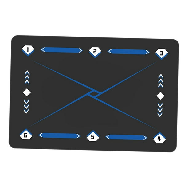 Tapete de entrenamiento de pasos de fútbol, tapete de puerta de fútbol, tapete de esquina para campo de fútbol, tapete de Entrenamiento de fútbol, Gris oscuro Azul