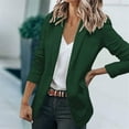 thumbnail image 5 of Yindaity Blazer jackets for women Women's Solid Color Button Pocket Recreational Long Sleeve Suit Coat Tops (Green,2XL), 5 of 5