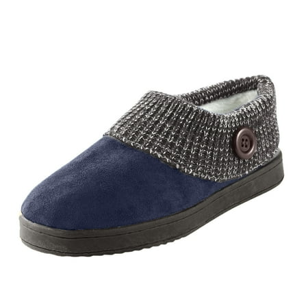 

Egmy Women S Knitted Plus Velvet Warm Indoor Flat Plush Slippers