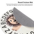 thumbnail image 3 of Soft Kids Carpet Rug, Nursery Rug,  Rug, Circle Alphabet Cartoon Animal Round Area Mat With Non Slip Patches, Multifunctional Toy Mat, Washable, Thick And Warm, 39.4in Diameter, 3 of 8
