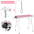 thumbnail image 5 of Renwick 32" Pet Foldable Grooming Table with Adjustable Height Arm, Pink, 5 of 12