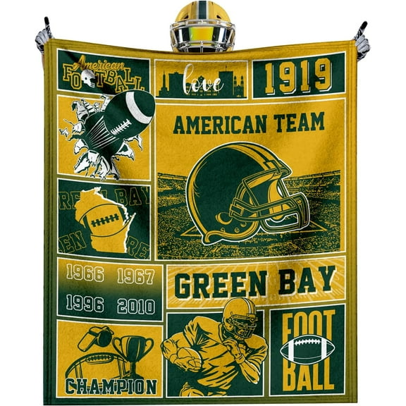 Flannel Football Blanket Gifts for City Football Blanket Soft Lightweight Throw Blanket for Men Women Kids Team Fans Blanket for Living Room 60" X 50"