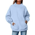 thumbnail image 6 of ABATAB Womens Oversized Sweatshirts Turtleneck Casual Long Sleeve Pullover Tops Fall Fashion Outfits Clothes with Pocket, 6 of 7