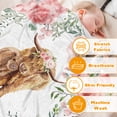 thumbnail image 2 of KAINSY Personalized Crib Bedding Set for Girls, Custom Highland Cow Pink Floral Bedding Set With Name, 5 Pcs Bedding Set for Infant, Fitted Crib Sheet Blanket Pillow Cover Changing Pad Cover, 2 of 9