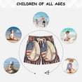thumbnail image 6 of FORMRS Boys Swim Trunks Quick Dry Mesh Liner Boardshorts Sizes XS-XL, Baseball Pattern, 6 of 7