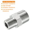 thumbnail image 3 of Uxcell 1/2x3/8 BSPT Male Thread Stainless Steel Hex Reducer Pipe Fitting 2 Count, 3 of 6