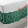 thumbnail image 2 of Dragon Bed Skirt, Repetitive Pattern of Symbolic Mystic and Cultural, Elastic Bedskirt Dust Ruffle Wrap Around for Bedding Decor, 4 Sizes, Grey Teal Laurel Green, by Ambesonne, 2 of 2