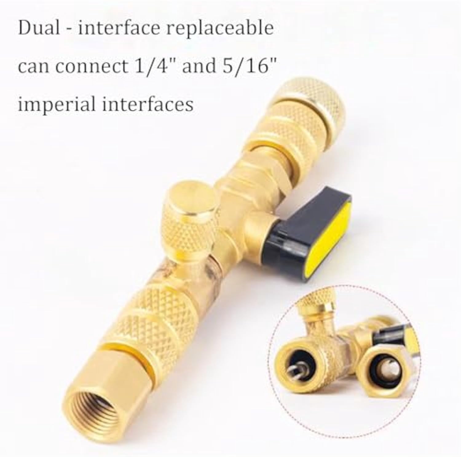 Home & Auto AC Valve Core Remover Installer Tool, High Low Pressure Ac Refrigerant Valve Core Quick Removal Tool Kit, for R134A Refrigerant Air Conditioner System (Type D)