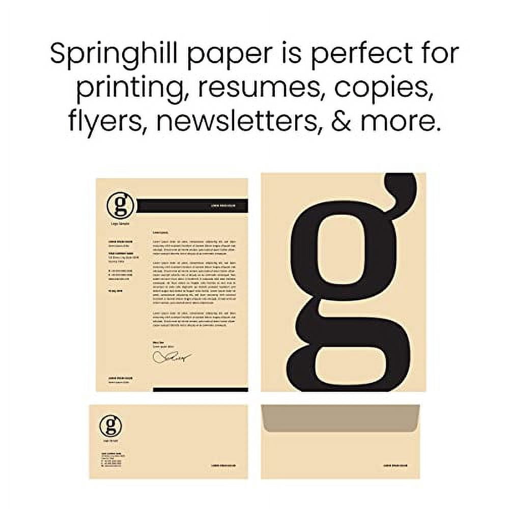 Springhill Digital Opaque Colors Tan, 60lb, Letter, 8.5 x 11, 500 Sheets / 1 Ream, Made In The USA