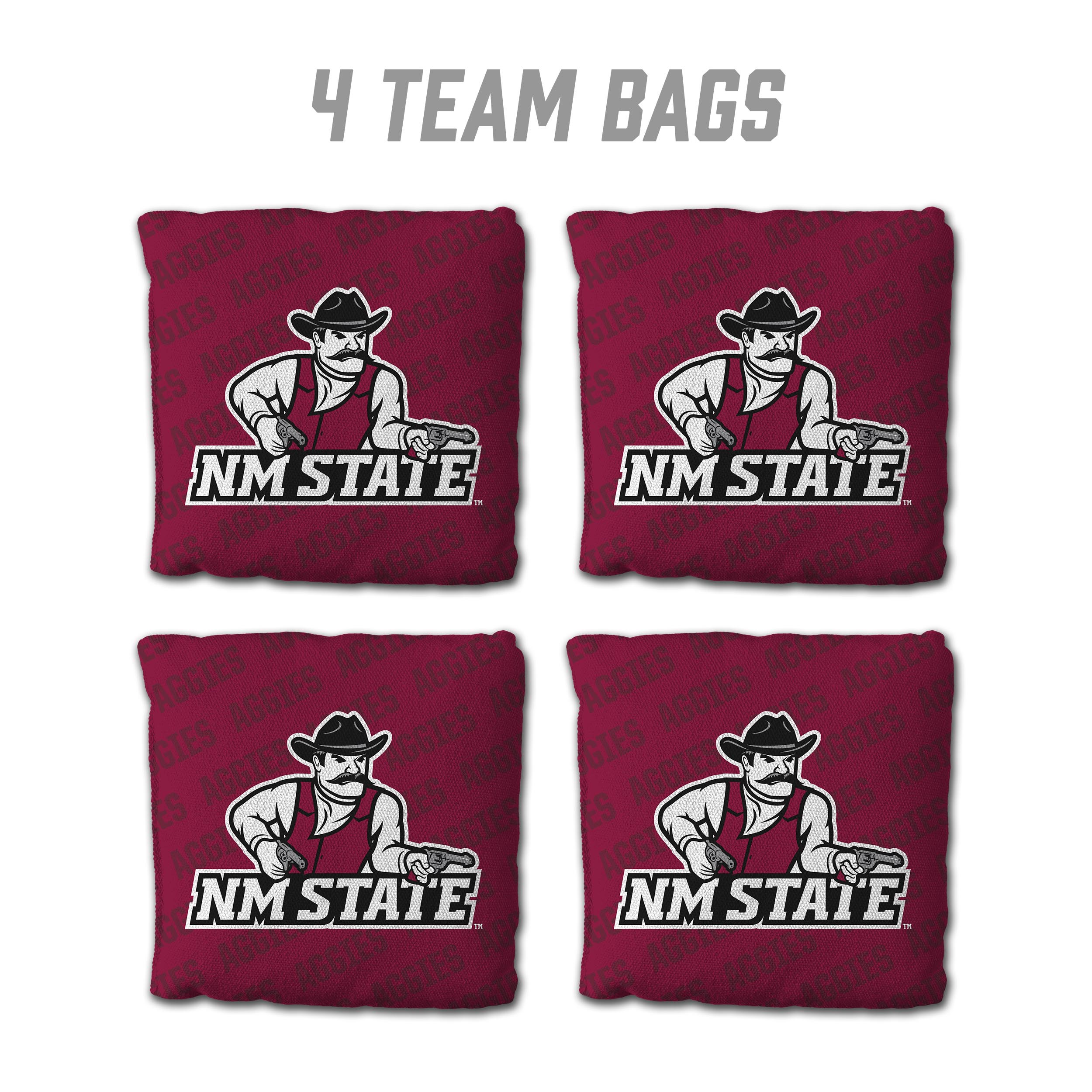NCAA New Mexico St Cornhole Bags- 4PK- Maroon