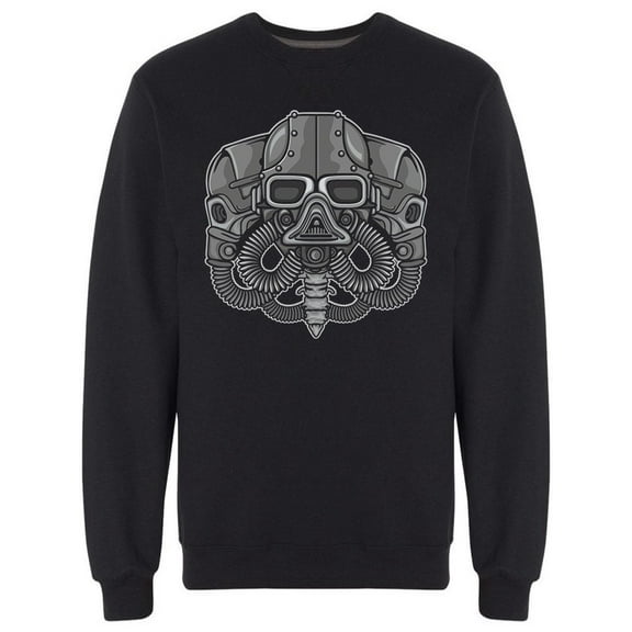 Gas Mask Steampunk Gothic Art Sweatshirt Men -Image by Shutterstock, Male x-Large