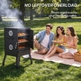 thumbnail image 2 of Ktaxon BBQ Grill Vertical BBQ Smoker Multi-Layer Outdoor Charcoal Grill for Outdoor Barbecue Event,Patio,31in, 2 of 10