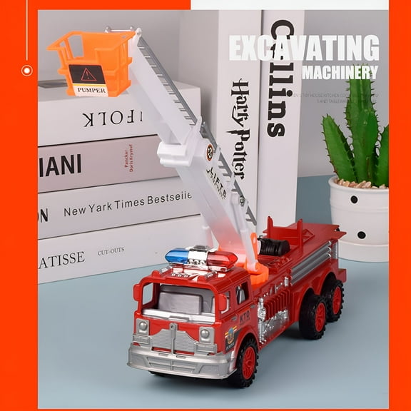 BESTSKY Fire Truck Toy for Toddlers Kids Boys Age 3-8 Years Old,Remote Control Fire Truck with Lights,Siren Sound,Working Water Spray and Rotating Rescue Ladder,Firetruck Engine Gifts