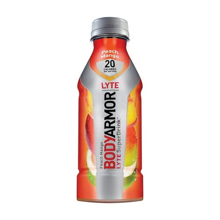 BodyArmor LYTE SuperDrink, Electrolyte Sport Drink, Peach Mango 16 Oz (Pack of