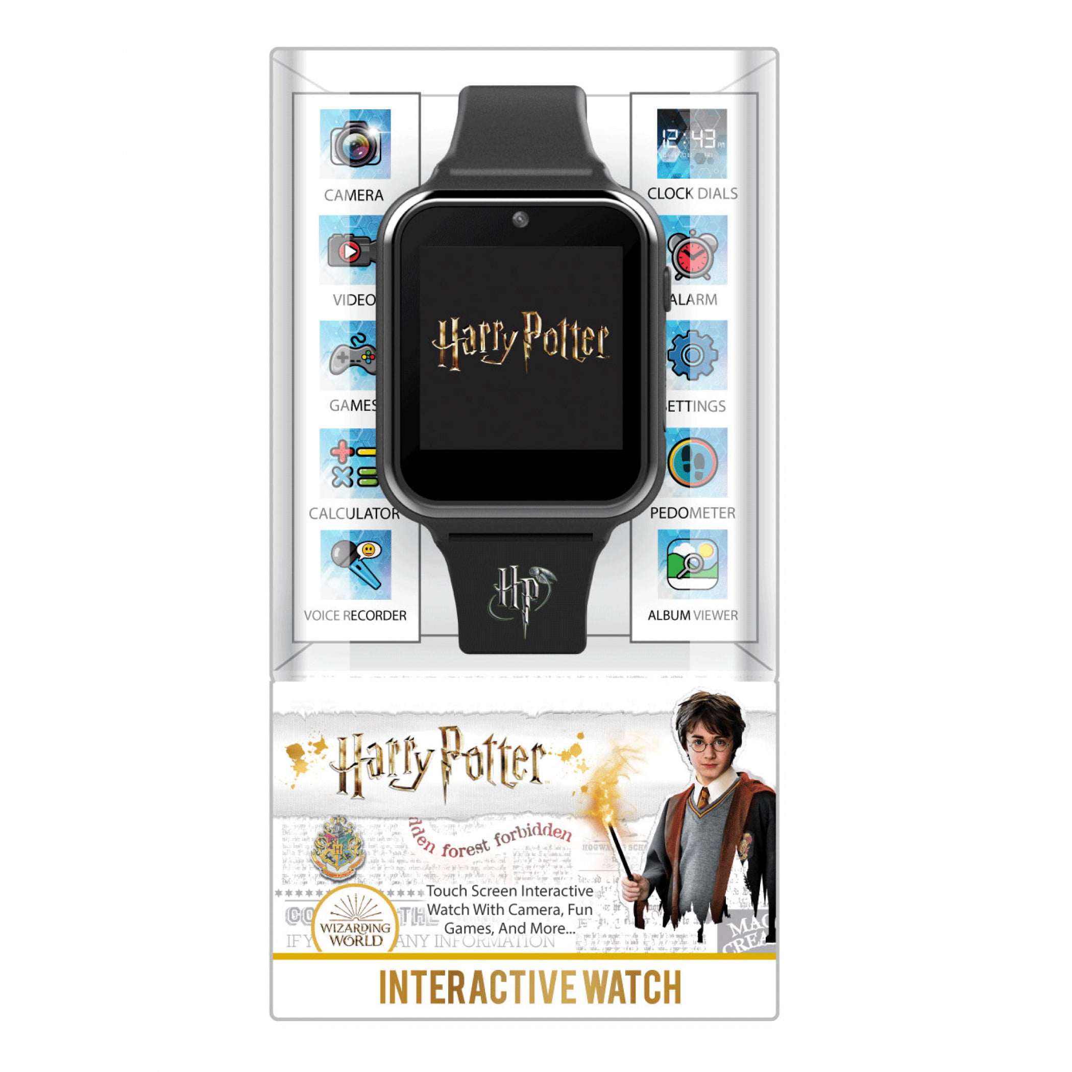  Accutime Kids Harry Potter Educational Learning Touchscreen  Black Smart Watch Toy with Black Strap for Girls, Boys, Toddlers - Selfie  Cam, Games, Alarm, Calculator, Pedometer (Model: HP4096AZ) : Toys & Games