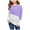 Purple, variant on Annhoo Girl's Color Block Sweatshirts Kids Casual Long Sleeve Round Neck Pullover Shirts 2025 Fall Clothes