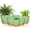 Green&Brown, variant on FIASON 5 Pack 6 Inch Self Watering Plant Pots, Black with Brown Planters with Watering Lip, Drainage Holes & Removable Saucer, Small Flower Pots for Indoor Outdoor Garden House Plants