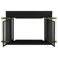 thumbnail image 4 of Pleasant Hearth Arrington Black with Gold Trim Fireplace Glass Firescreen Doors- Medium, 4 of 12